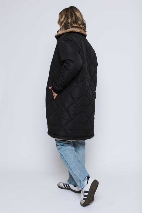 Sydney-Reversible Sherpa Lined Coat